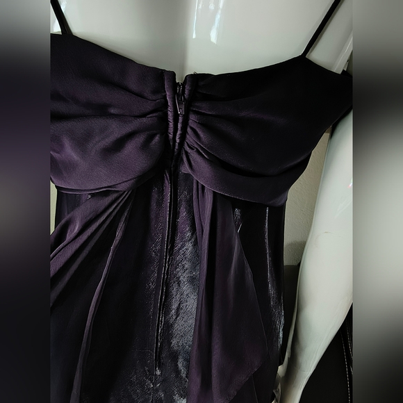 Betsy & Adam 90s dark purple maxi dress, often featured in vintage formal - Picture 7 of 13